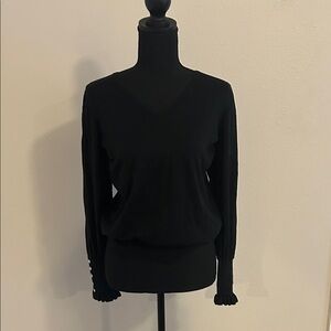 Ralph Lauren Elegant Black V-Neck Sweater